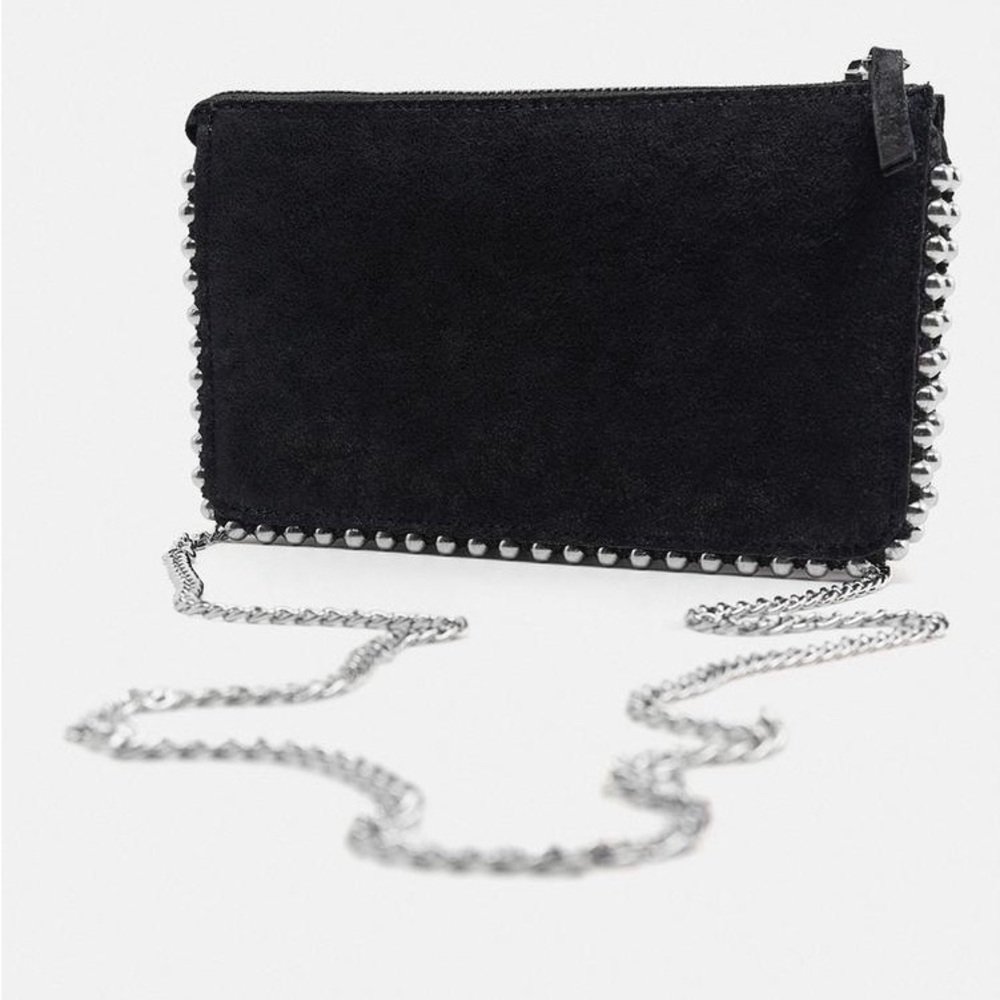 NWOT STUDDED CROSSBODY WALLET BAG